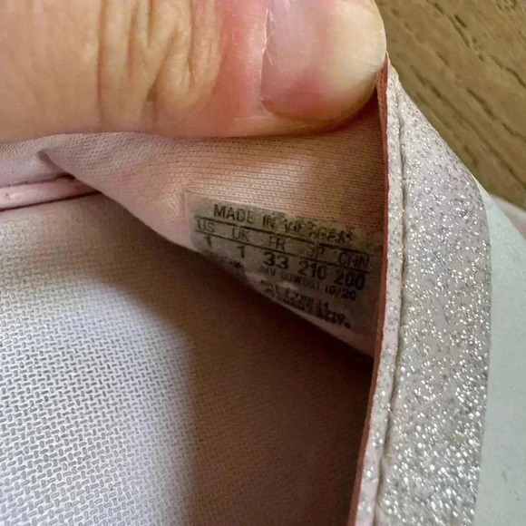 Adidas Girls Slide Sandal Pink Sparkle Size 1 - Picture 4 of 4